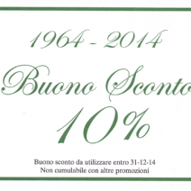 buono sconto 10% 50 anniversario